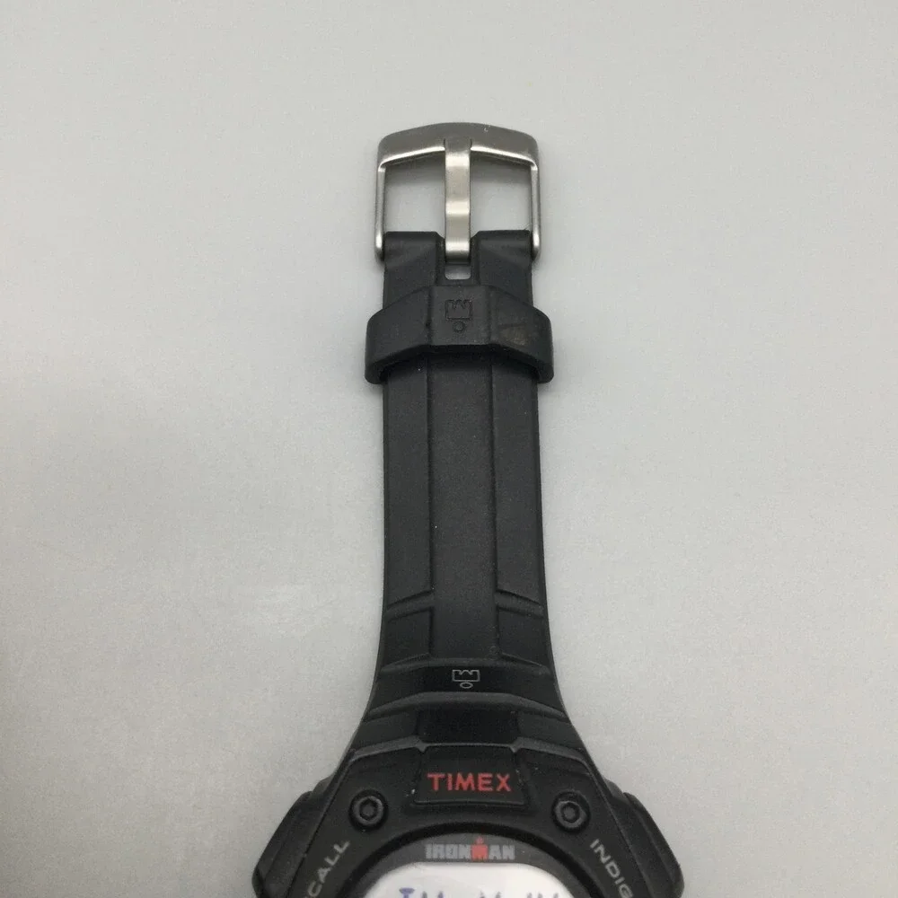 Timex Ironman 30 Lap Mens Watch 38mm Black Resin Alarm Indiglo New Battery